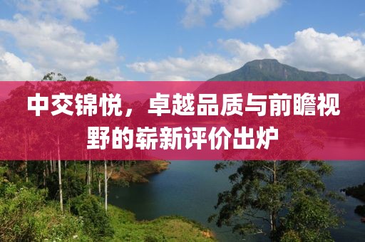 中交锦悦，卓越品质与前瞻视野的崭新评价出炉