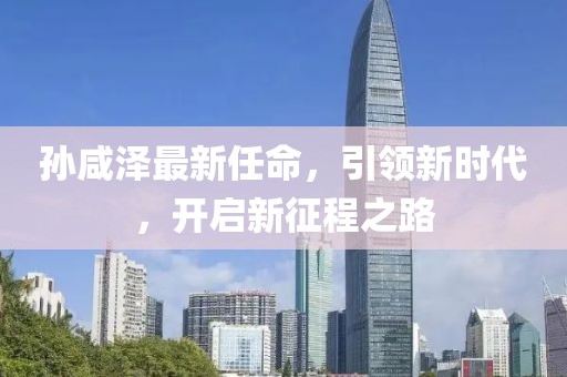 孙咸泽最新任命，引领新时代，开启新征程之路