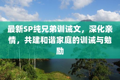 最新SP纯兄弟训诫文，深化亲情，共建和谐家庭的训诫与勉励