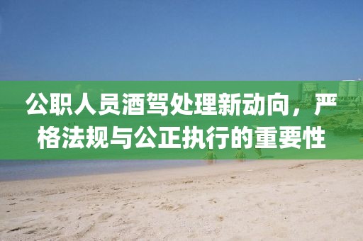 公职人员酒驾处理新动向，严格法规与公正执行的重要性