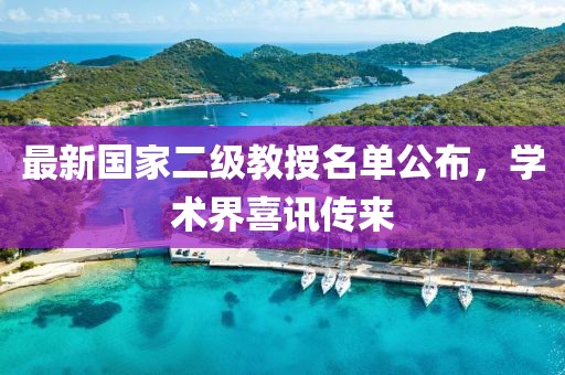 最新国家二级教授名单公布，学术界喜讯传来