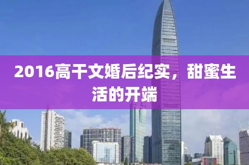 2016高干文婚后纪实，甜蜜生活的开端
