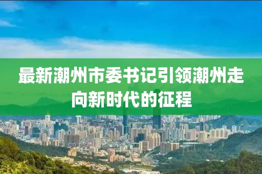 最新潮州市委书记引领潮州走向新时代的征程