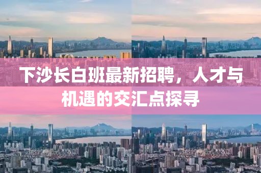 下沙长白班最新招聘，人才与机遇的交汇点探寻