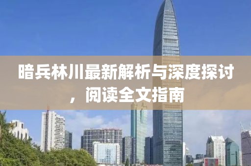 暗兵林川最新解析与深度探讨，阅读全文指南
